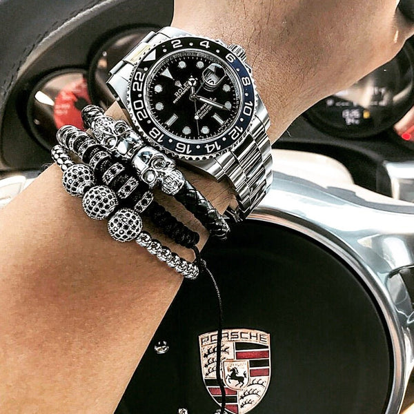 Silver men bracelets
