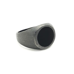 Black Stone Silver Ring