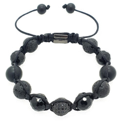 Onyx  Shamballa bracelet - Roano Collection