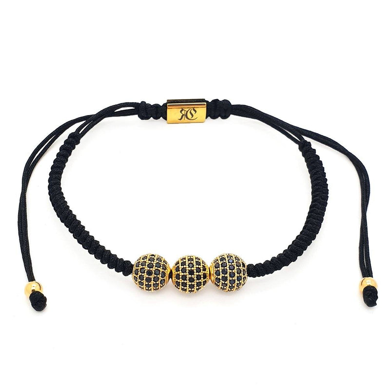 18k Gold Triple Ball bracelet 