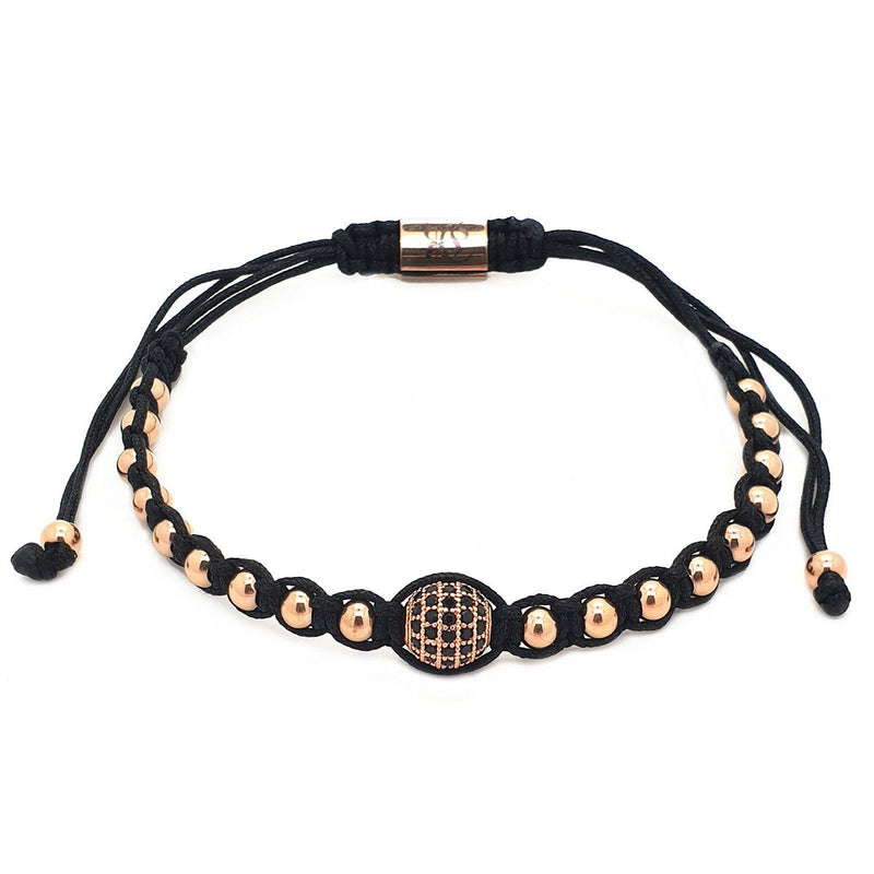 Stranded Diamond Ball Rose Gold bracelet 