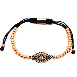 Rose Gold Plated Evil Eye Bracelet 
