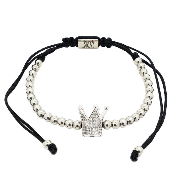 White Gold Crown Bracelet 