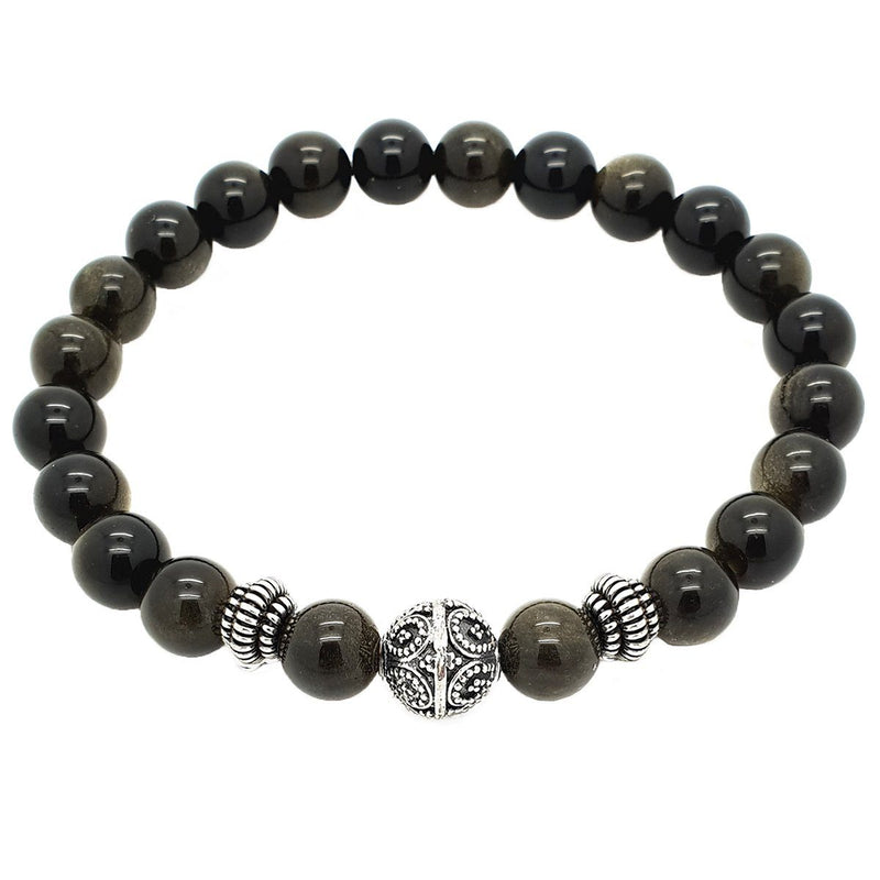 Obsidian Elegant Beaded Bracelet 