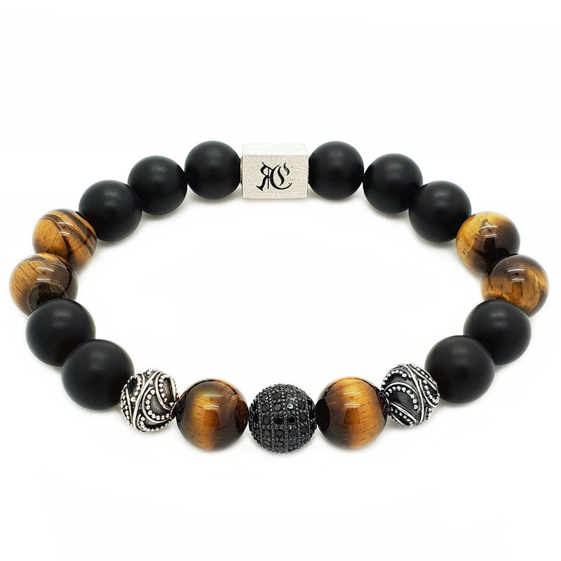 Tiger Eye and onyx bracelet