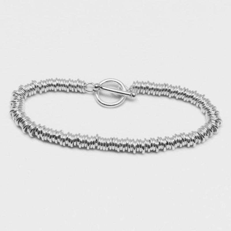 Circles Link Silver Bracelet 