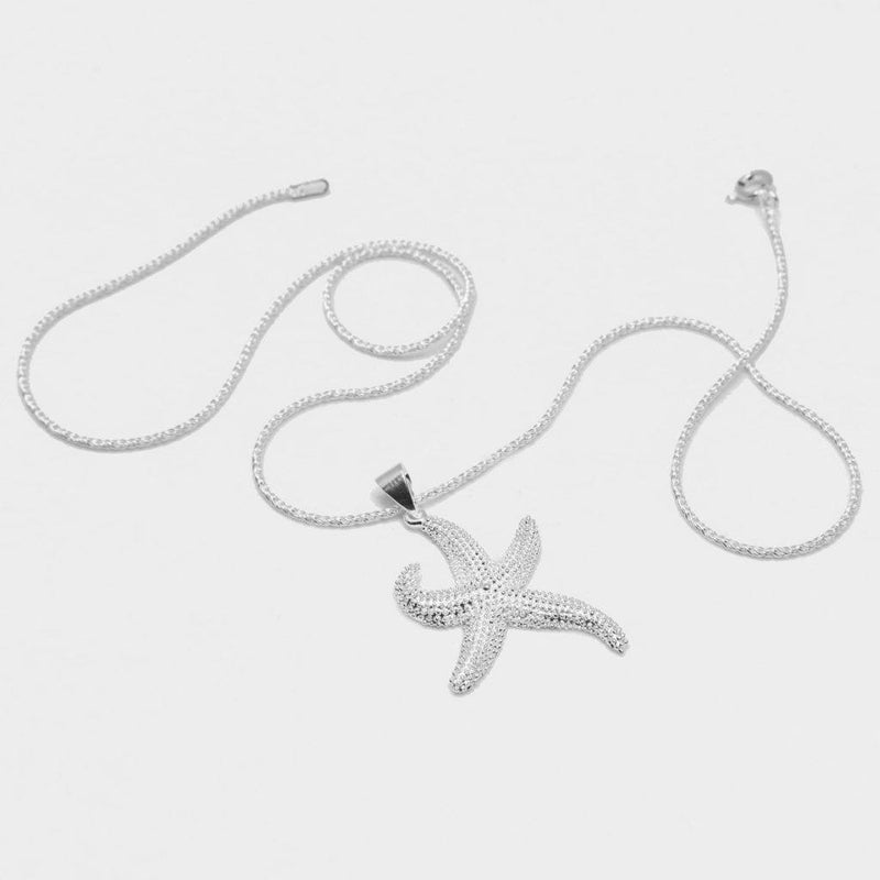 Delightful Starfish Sterling Silver Necklace Sterling Silver Pendant Roano Collection 