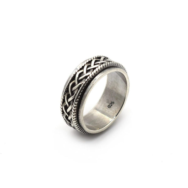 Celtic Spin Silver Men Ring 