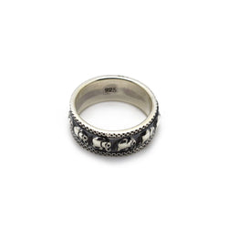 Elephant Spin Silver Ring - Roano Collection 
