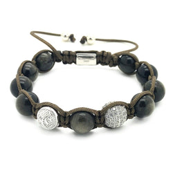 Women Obsidian shamballa