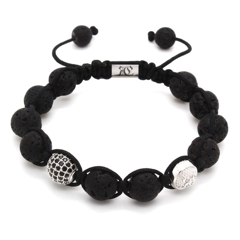 Signature Lava Stones Shamballa Bracelet - Roano Collection