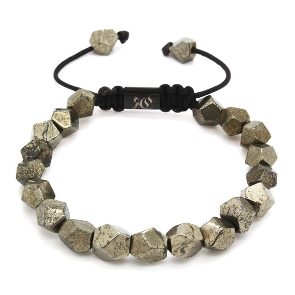 Octagon-Cut Earth stone Men Bracelet 