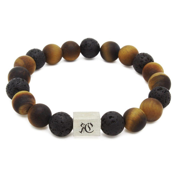 Lava With Tiger Eye Bracelet 