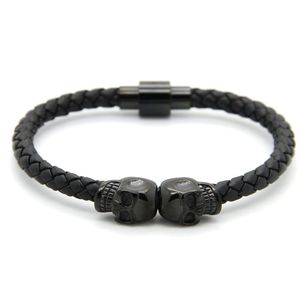 Skull Leather Bracelet