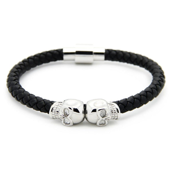 Skull Leather Bracelet 