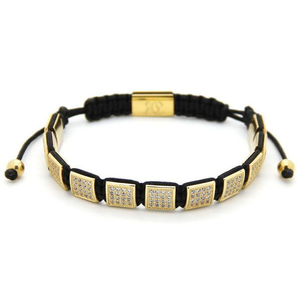 gold Flat Beads Bracelet 