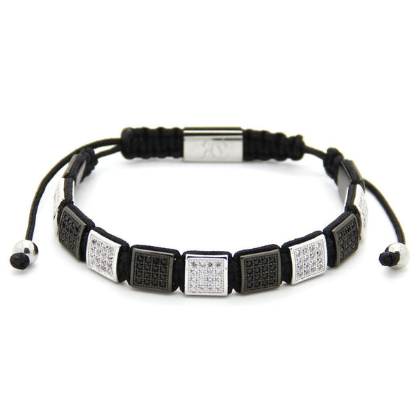 Mixed Zirconia Flat Beads Bracelet - Roano Collection 