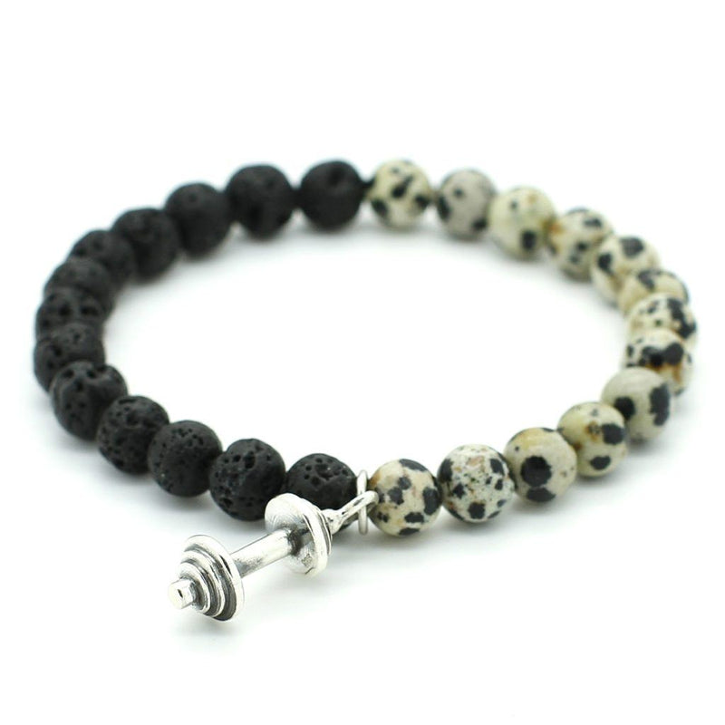 Silver Dumbbell Bracelet 