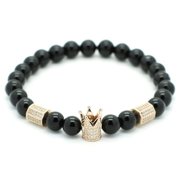 Rose gold Crown Beaded Bracelet