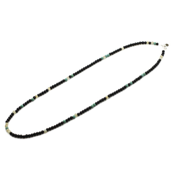 Simple Black Onyx Beaded Necklace Beaded Necklaces Roano Collection 