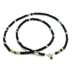 Simple Black Onyx Beaded Necklace Beaded Necklaces Roano Collection 