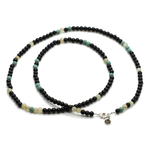 Simple Black Onyx Beaded Necklace Beaded Necklaces Roano Collection 