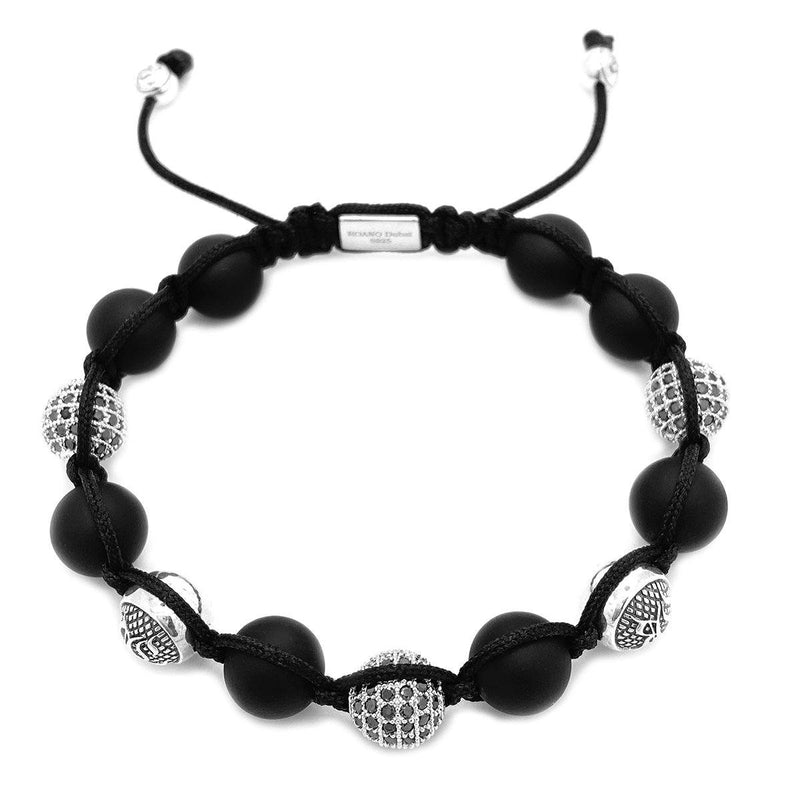 Matte Onyx Beaded Bracelet 