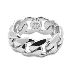 Men's Silver Chain Ring Sterling Silver Rings Roano Collection 9 