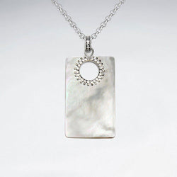 Rectangle Mother Of Pearl Pendant - Roano Collection 