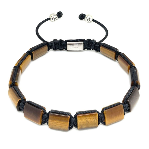 Classic Tiger Eye Full Square Bead Bracelet beaded Bracelet Roano Collection 