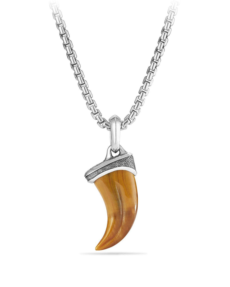 Tiger Eye Claw Necklace - Sterling Silver Roano Collection 